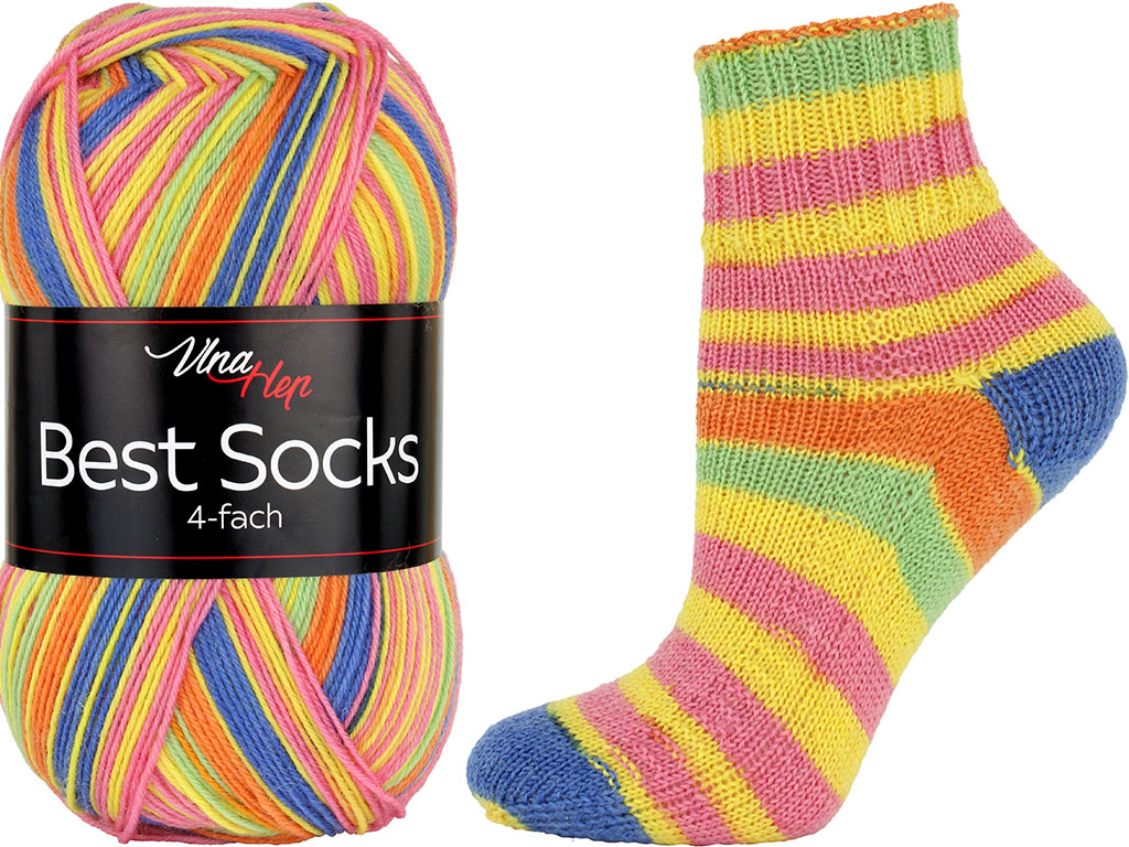 VLNA-HEP Best Socks 4-fach - 420 m / 100 g 4. číslo barvy: 7357