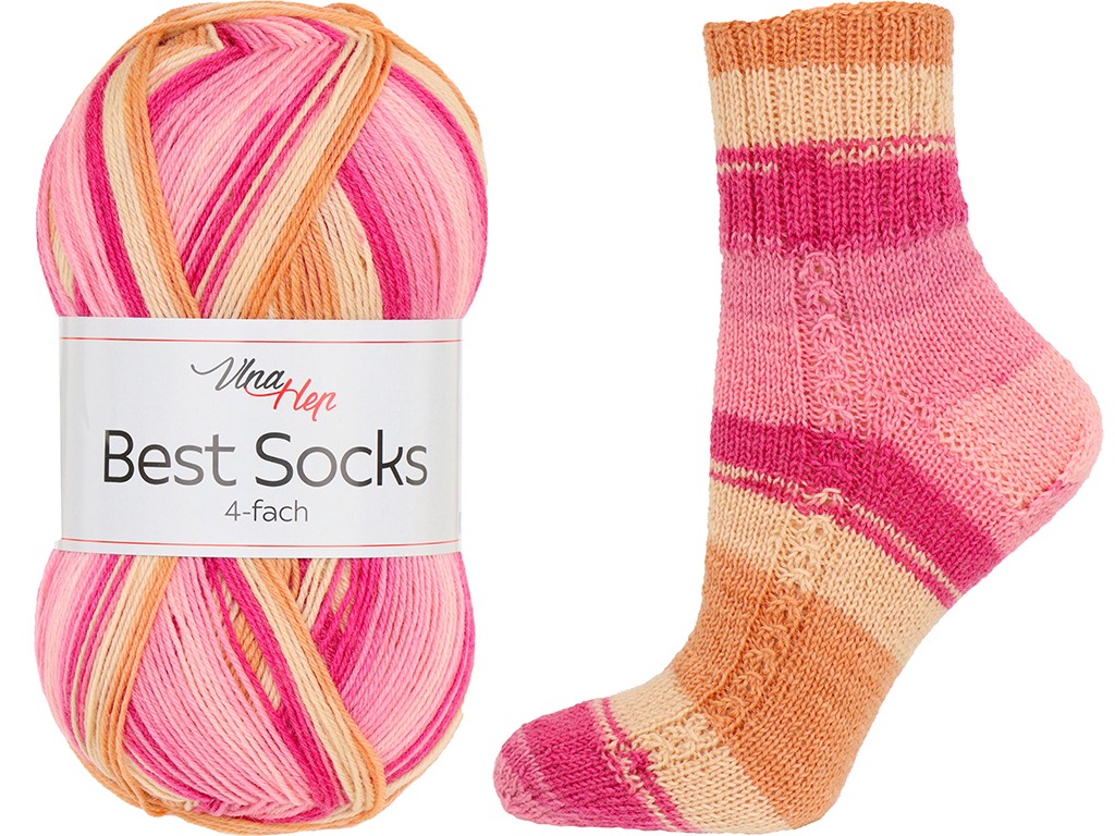 VLNA-HEP Best Socks 4-fach - 420 m / 100 g 4. číslo barvy: 7413