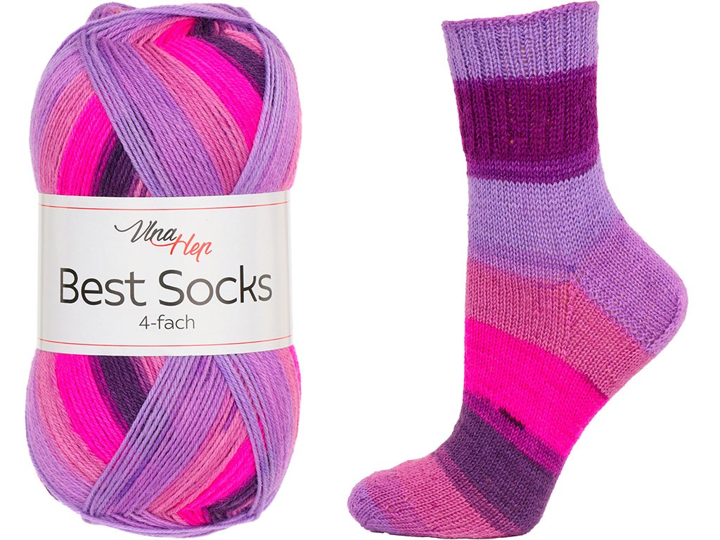 VLNA-HEP Best Socks 4-fach - 420 m / 100 g 4. číslo barvy: 7724