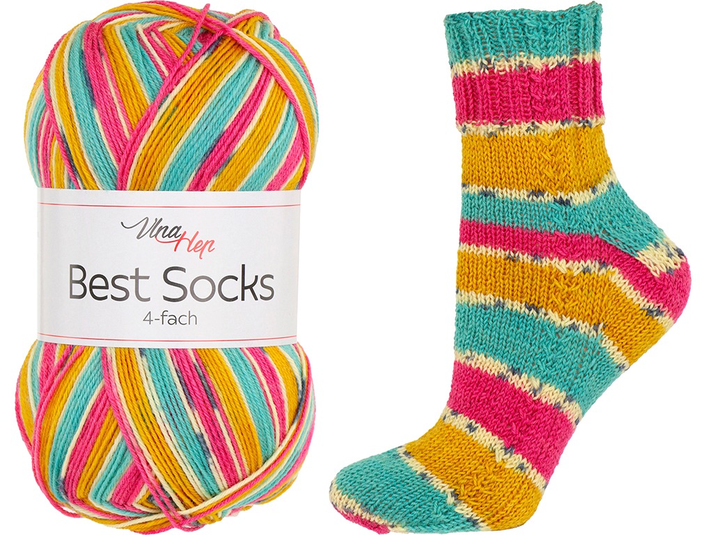 VLNA-HEP Best Socks 4-fach - 420 m / 100 g 4. číslo barvy: 7384