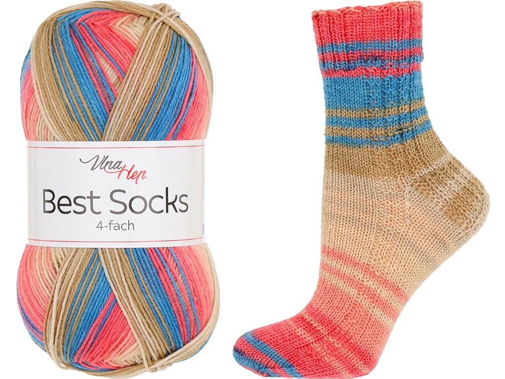 VLNA-HEP Best Socks 4-fach - 420 m / 100 g 4. číslo barvy: 7401