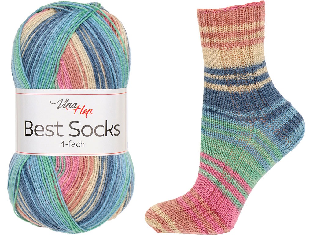 VLNA-HEP Best Socks 4-fach - 420 m / 100 g 4. číslo barvy: 7403