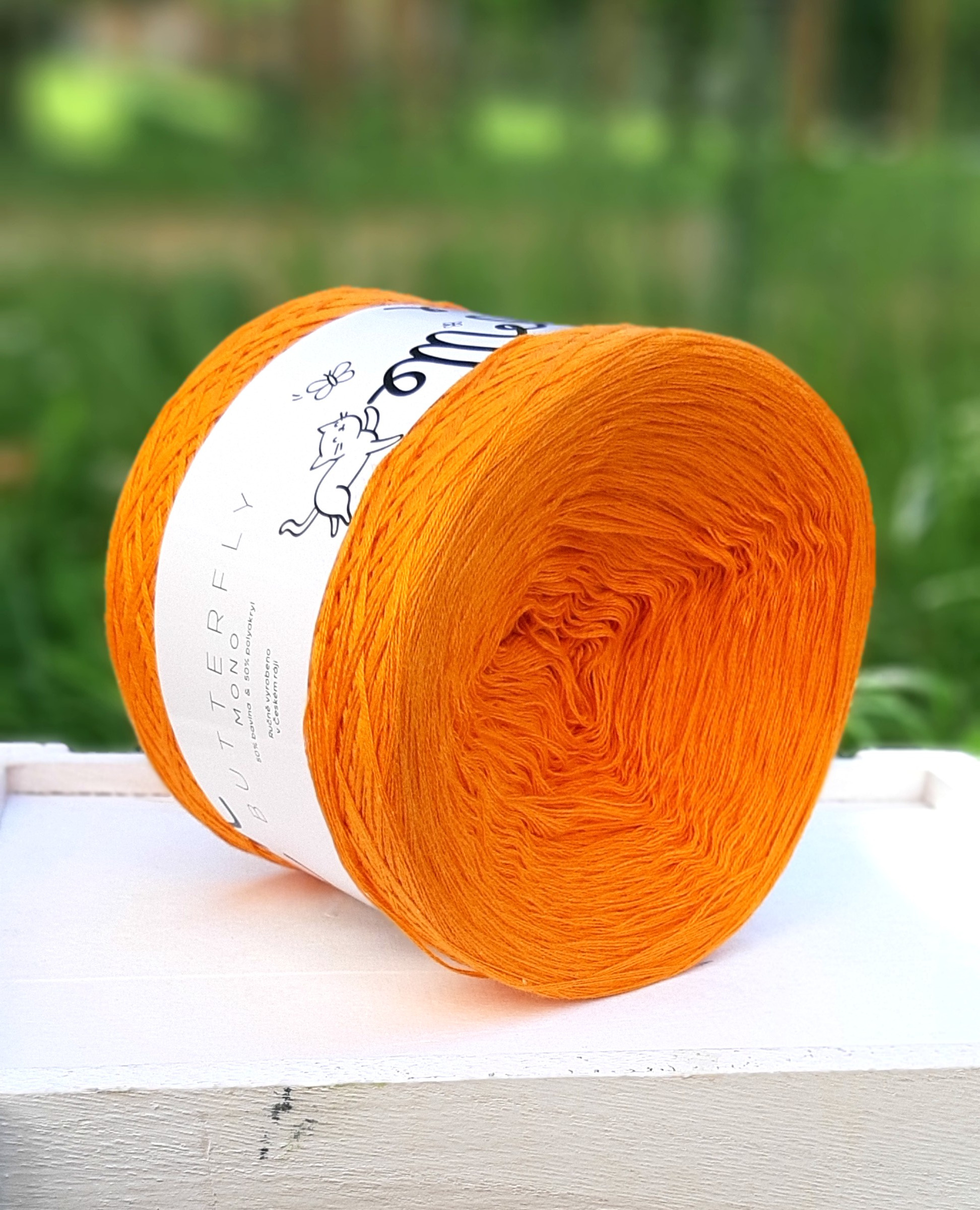 YARNMELLOW Butterfly Mini Mono - 500 m / 90 g 2. barva: oranžová
