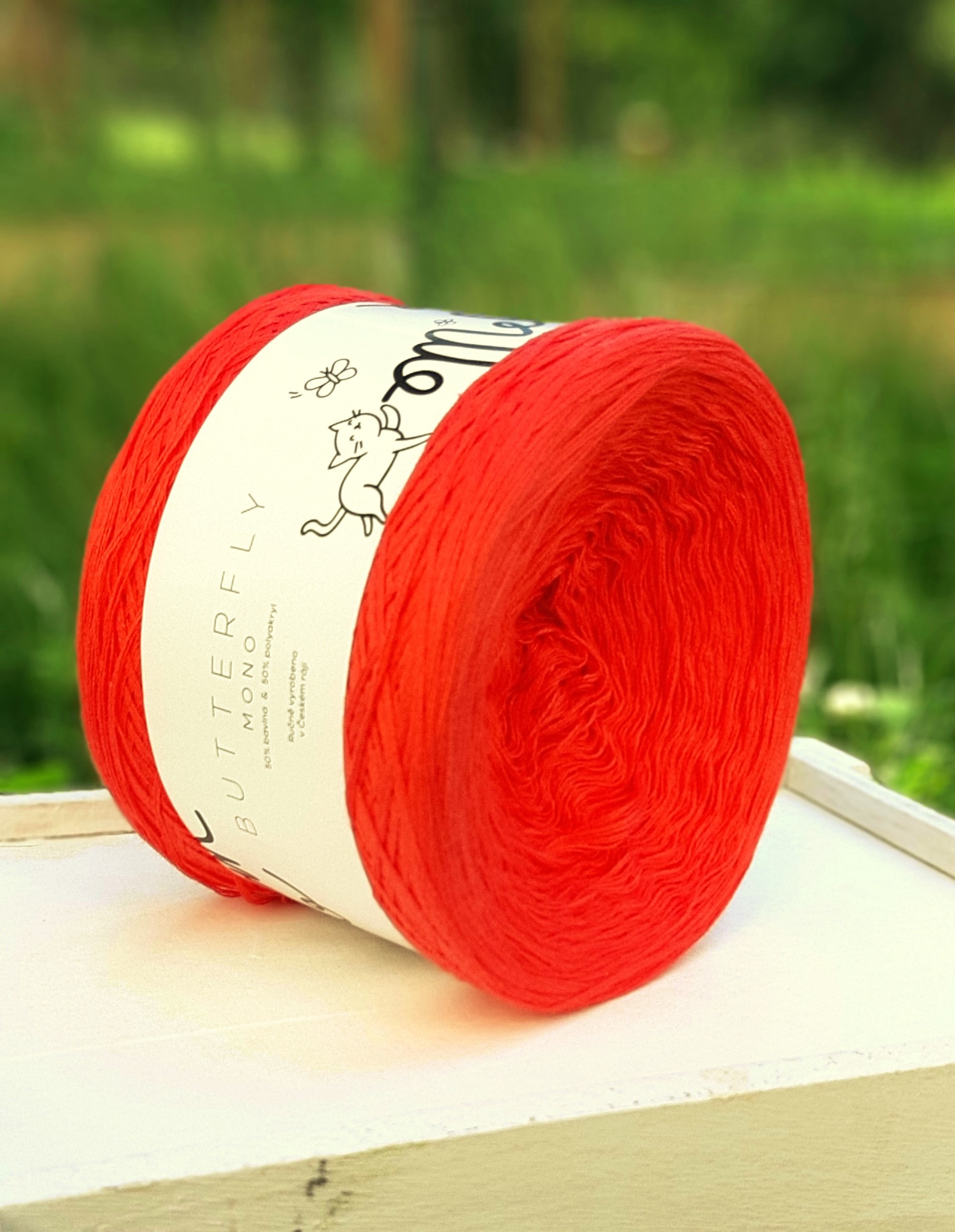YARNMELLOW Butterfly Mini Mono - 500 m / 90 g 2. barva: mrkvová