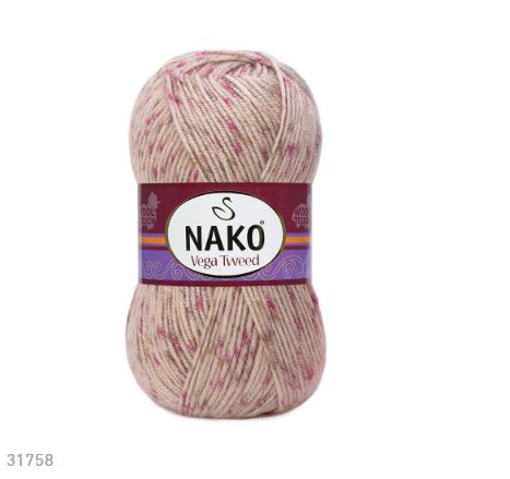 NAKO Vega Tweed - 195 m / 100 g 4. číslo barvy: 31758