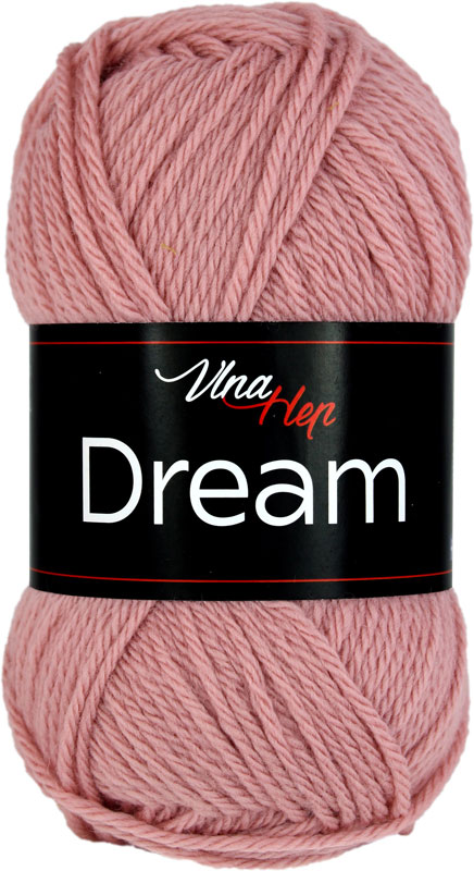 VLNA-HEP Dream - 125 m / 50 g 2. barva: starorůžová, 4. číslo barvy: 6414