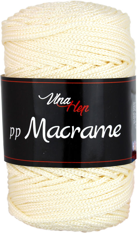 PP MACRAME VLNA-HEP - 85 m / 100 g 2. barva: slonová kost, 4. číslo barvy: 4002