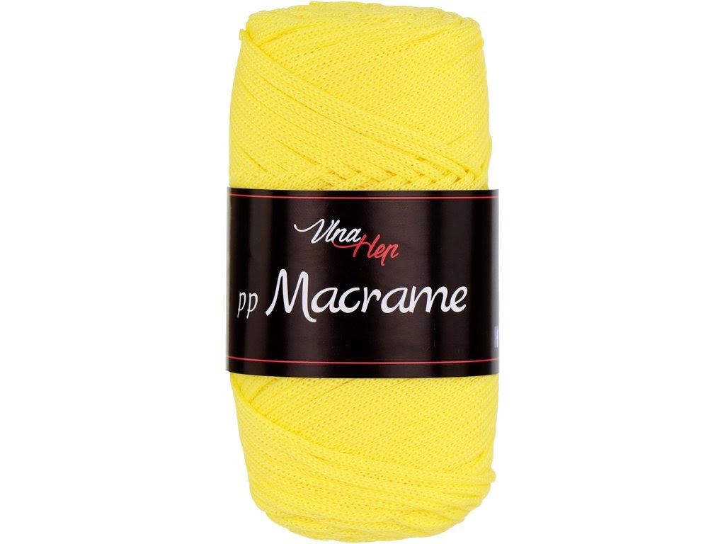 PP MACRAME VLNA-HEP - 85 m / 100 g 2. barva: žlutá, 4. číslo barvy: 4184