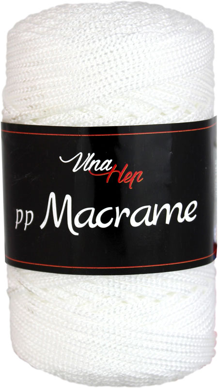 PP MACRAME VLNA-HEP - 85 m / 100 g 2. barva: sněhově bílá, 4. číslo barvy: 4002
