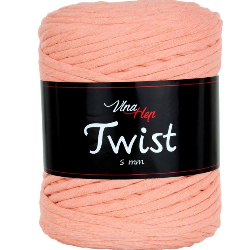 VLNA-HEP Twist 5 mm - 150 m / 500 g 2. barva: broskvová, 4. číslo barvy: 8011
