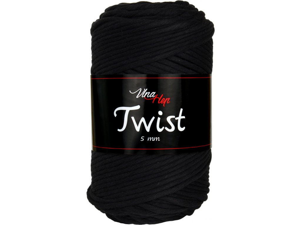 VLNA-HEP Twist 5 mm - 150 m / 500 g 2. barva: černá, 4. číslo barvy: 8001