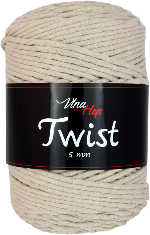 VLNA-HEP Twist 5 mm - 150 m / 500 g 2. barva: béžová, 4. číslo barvy: 8214