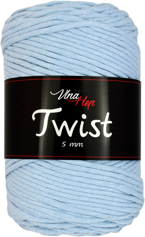 VLNA-HEP Twist 5 mm - 150 m / 500 g 2. barva: ledově modrá, 4. číslo barvy: 8422