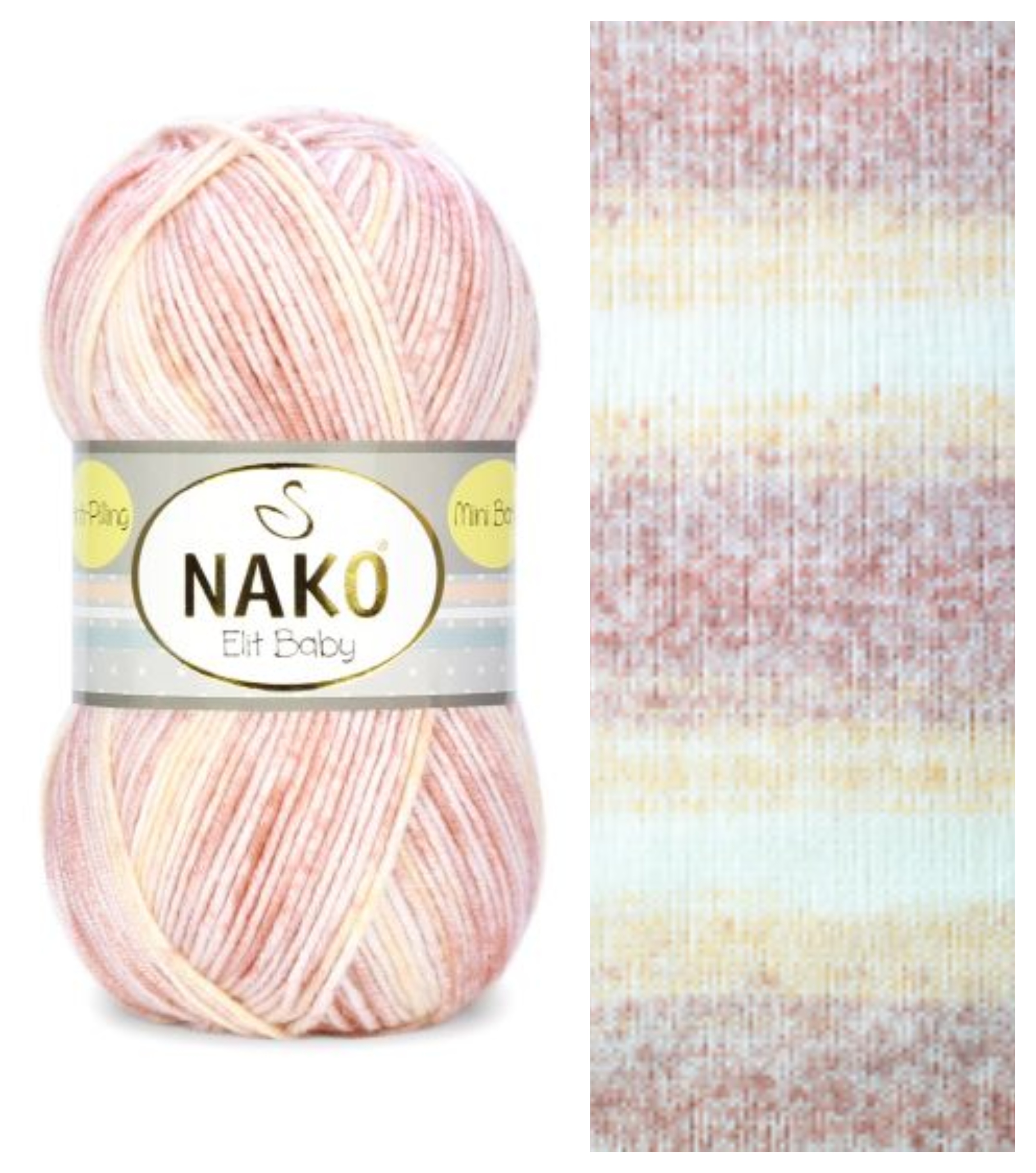 NAKO Elit Baby Mini Batik - 250 m / 100 g 4. číslo barvy: 32458