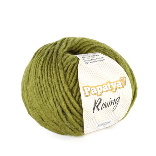 PAPATYA Roving - 100 m / 100 g 2. barva: olivová, 4. číslo barvy: 02