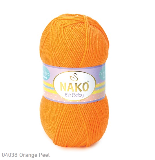 NAKO Elit  Baby - 250 m / 100 g 2. barva: oranžová, 4. číslo barvy: 4038