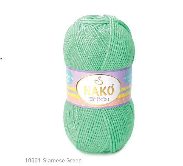 NAKO Elit  Baby - 250 m / 100 g 2. barva: jablíčková, 4. číslo barvy: 10001