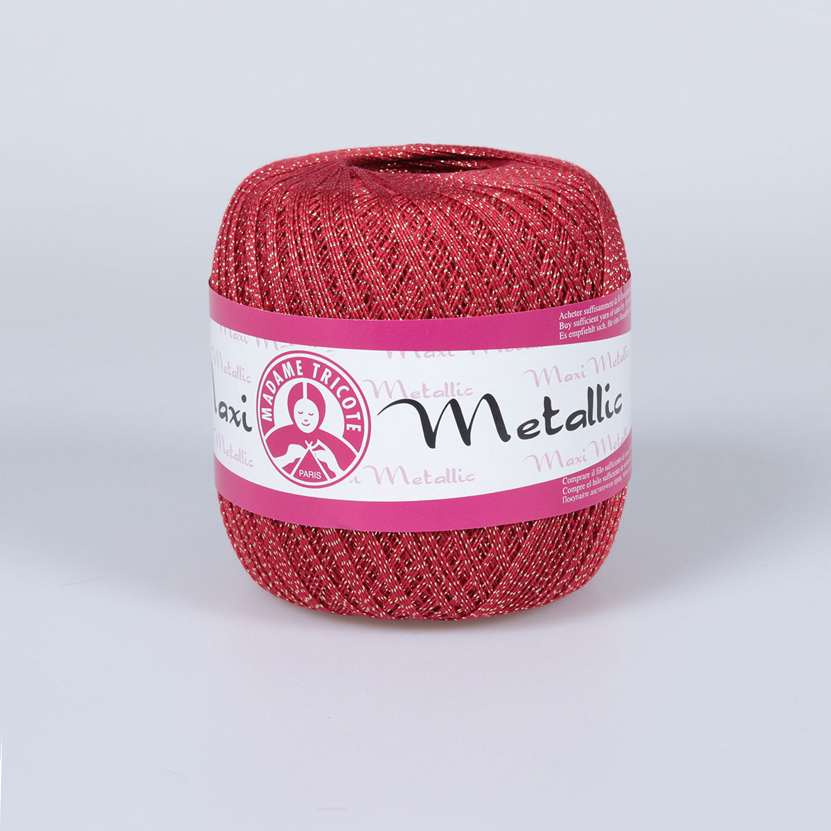 MADAME TRICOTE PARIS Maxi - 565 m / 100 g 2. barva: červená - zlatá, 4. číslo barvy: 26328