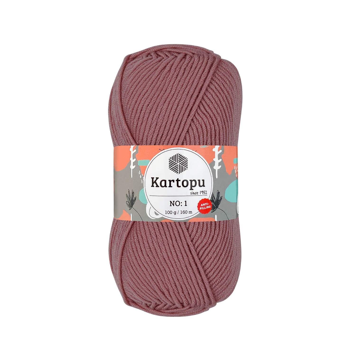 KARTOPU NO: 1 - 160 m / 100 g 2. barva: starorůžová, 4. číslo barvy: 258