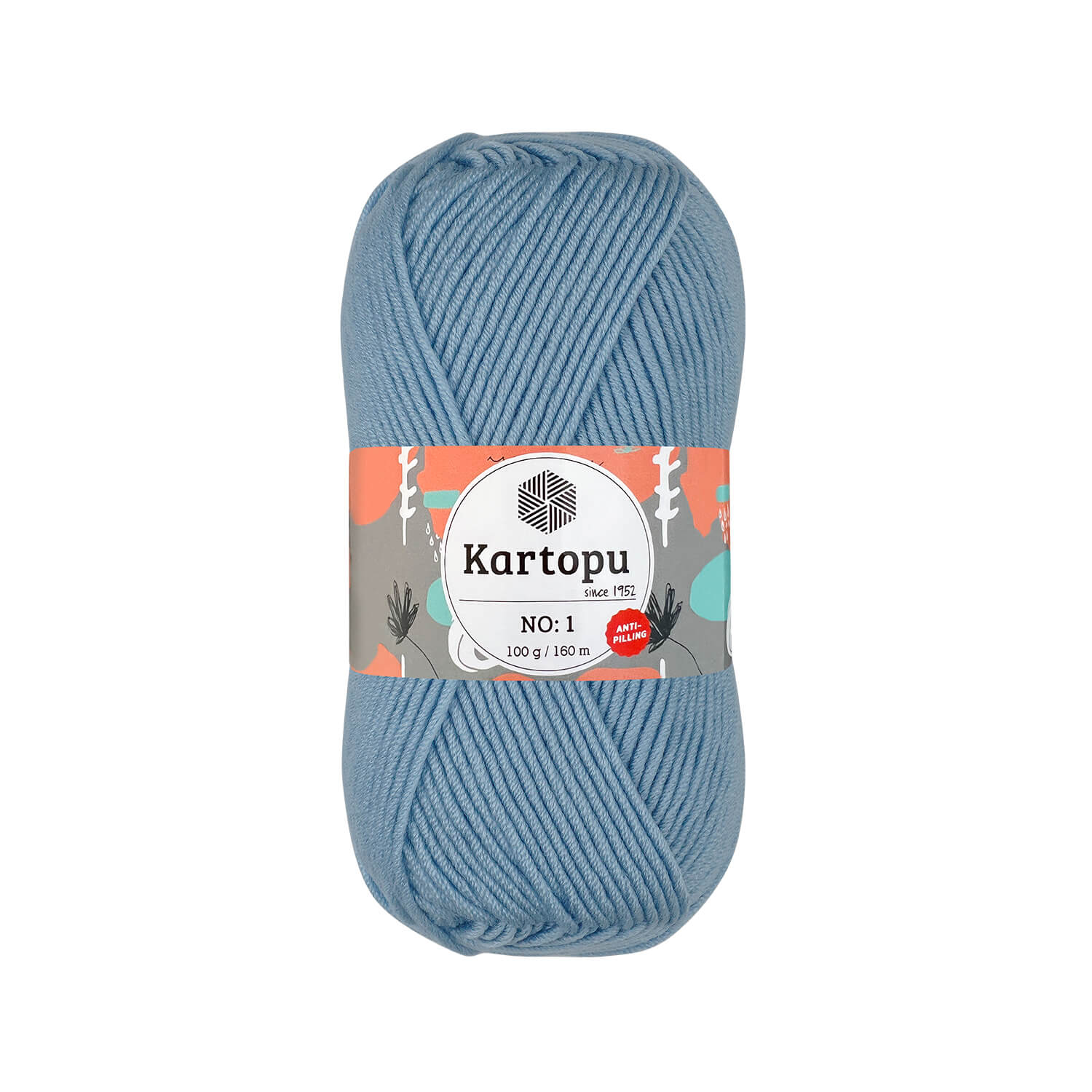 KARTOPU NO: 1 - 160 m / 100 g 2. barva: blankytně modrá ( nebeská ), 4. číslo barvy: 544