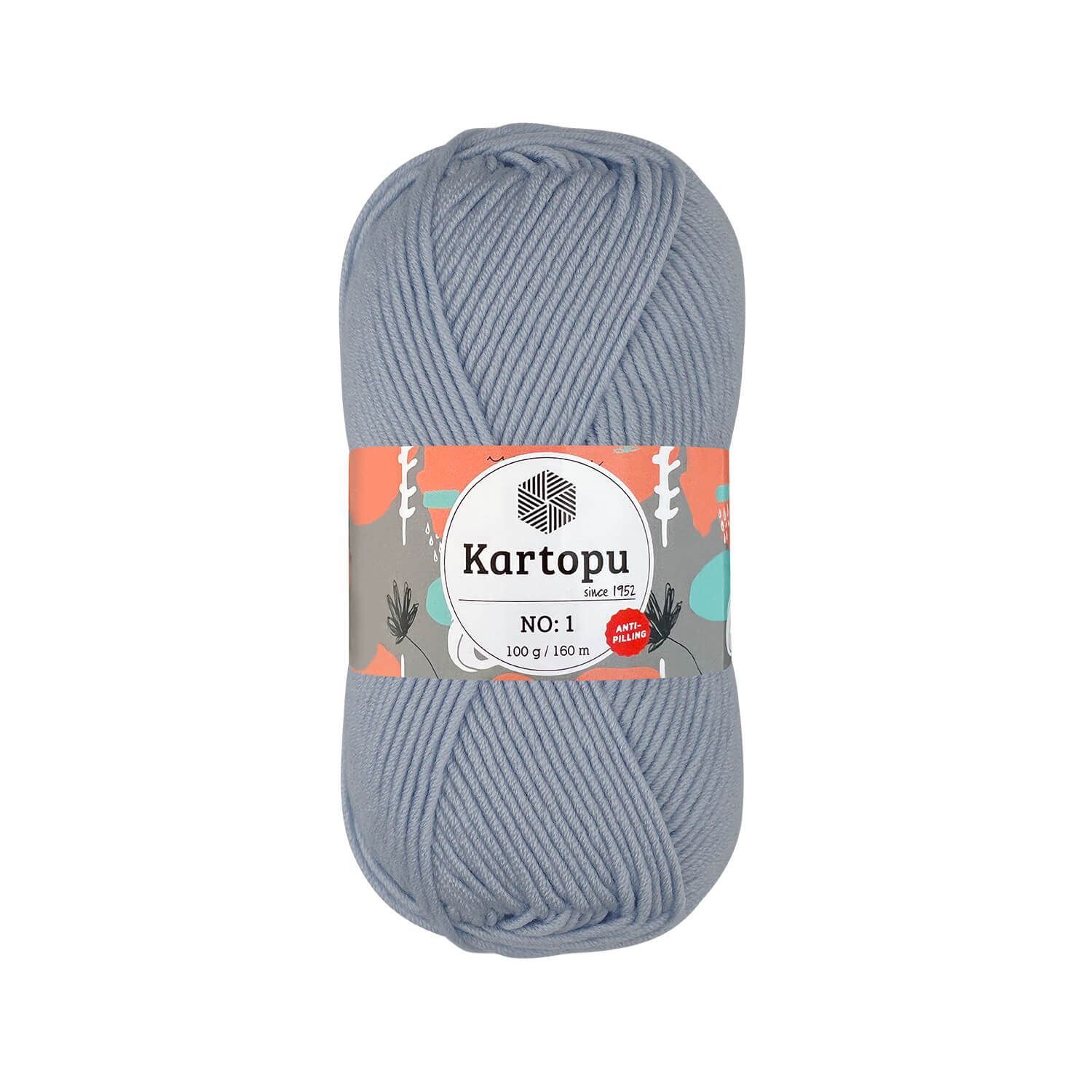 KARTOPU NO: 1 - 160 m / 100 g 2. barva: ledově modrá, 4. číslo barvy: 580