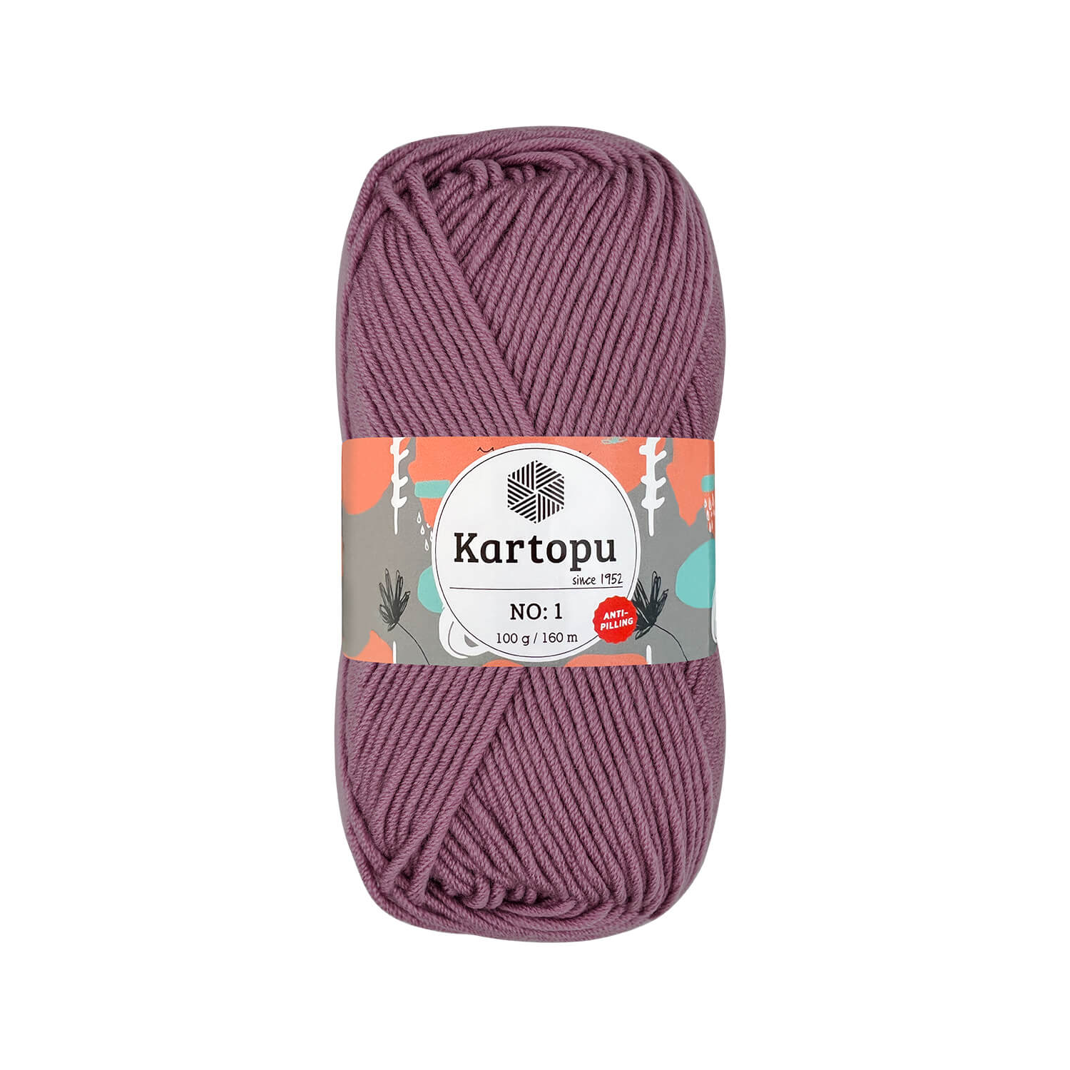KARTOPU NO: 1 - 160 m / 100 g 2. barva: starorůžová tmavší, 4. číslo barvy: 1763