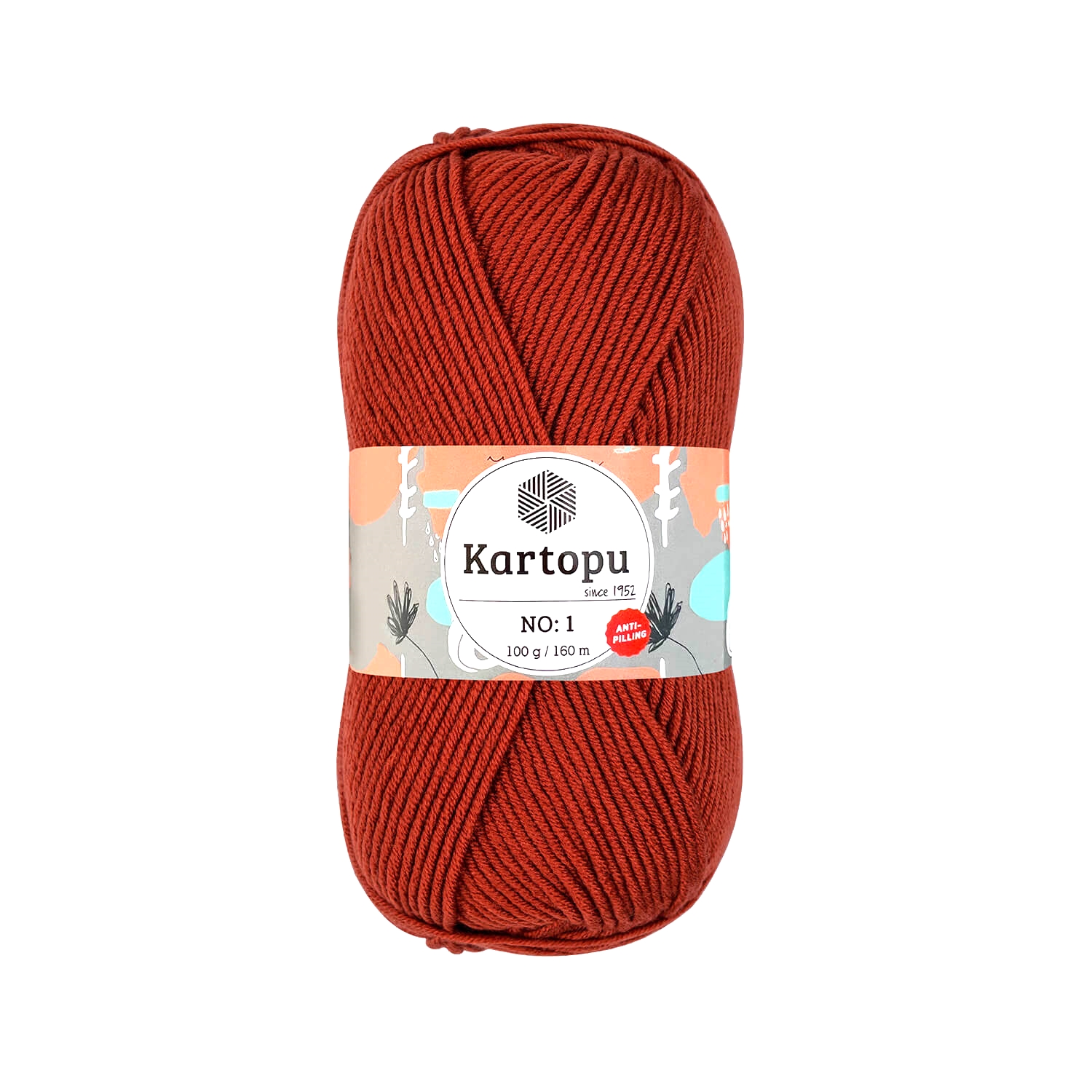 KARTOPU NO: 1 - 160 m / 100 g 2. barva: cihlová, 4. číslo barvy: 1210