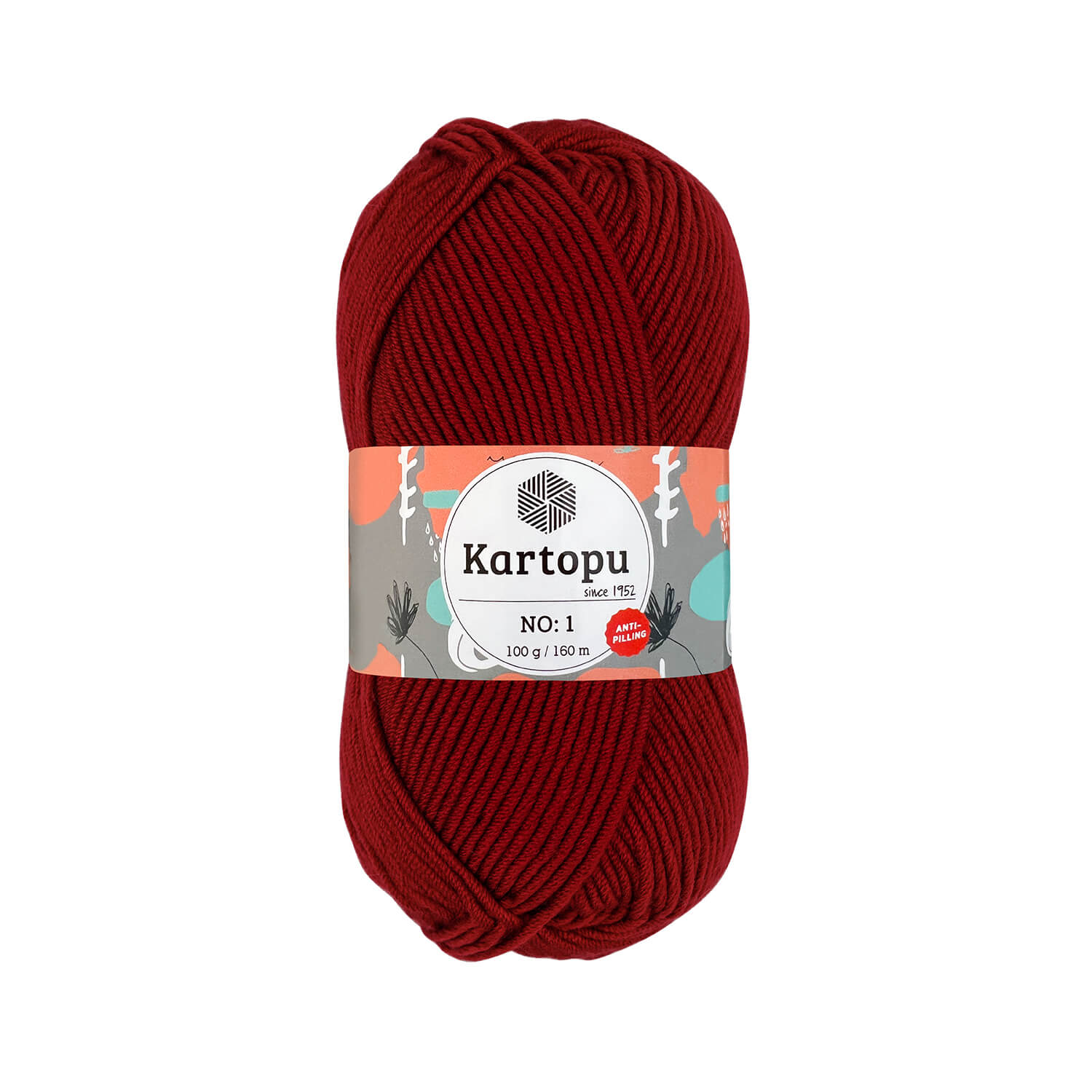 KARTOPU NO: 1 - 160 m / 100 g 2. barva: červená, 4. číslo barvy: 125