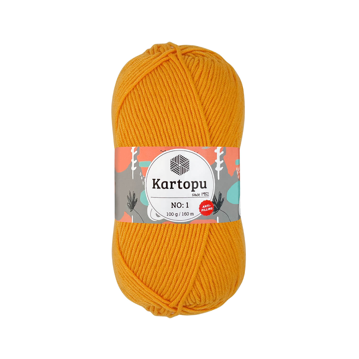KARTOPU NO: 1 - 160 m / 100 g 2. barva: žloutková, 4. číslo barvy: 154