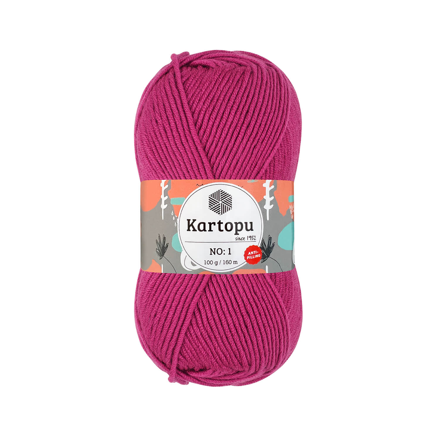 KARTOPU NO: 1 - 160 m / 100 g 2. barva: fuchsiová, 4. číslo barvy: 245