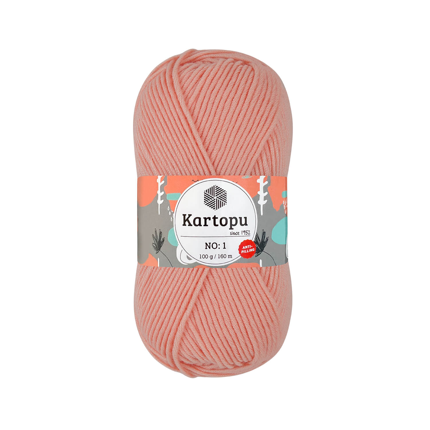 KARTOPU NO: 1 - 160 m / 100 g 2. barva: meruňková, 4. číslo barvy: 253