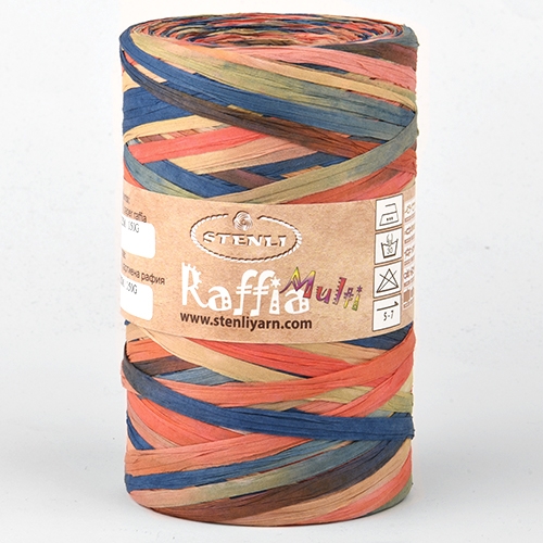 STENLI Raffia Multi - 225 m / 150 g 4. číslo barvy: 01