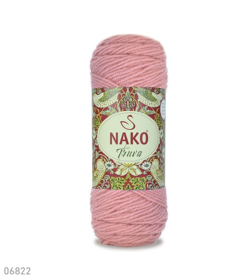 NAKO Truva - 212 m / 100 g 2. barva: růžová, 4. číslo barvy: 6822