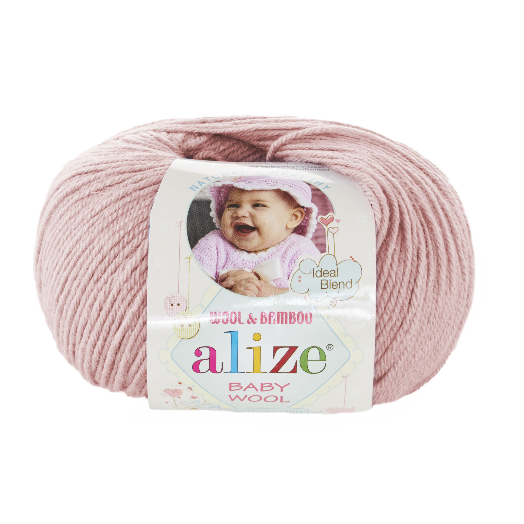 ALIZE Baby Wool - 175 m / 50 g 2. barva: růžová, 4. číslo barvy: 161