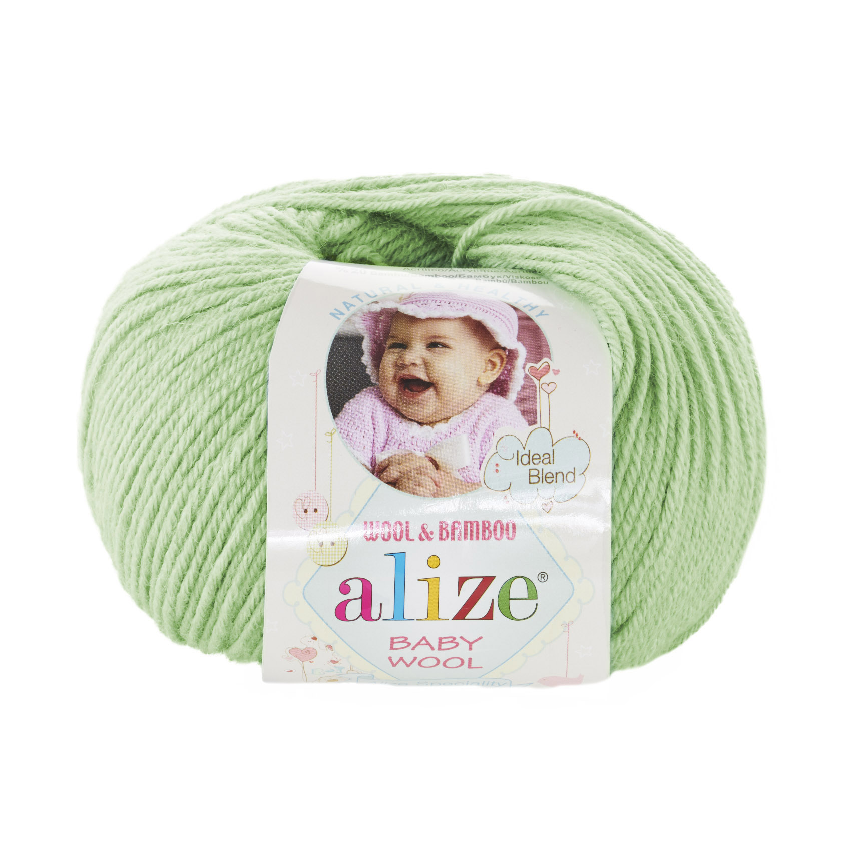 ALIZE Baby Wool - 175 m / 50 g 2. barva: jablíčková, 4. číslo barvy: 188