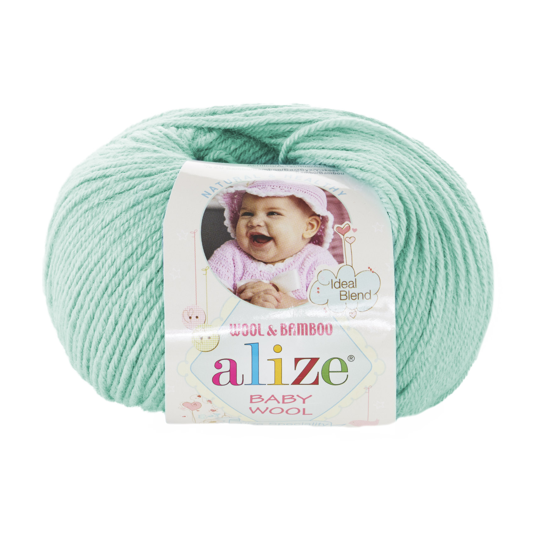 ALIZE Baby Wool - 175 m / 50 g 2. barva: mátová, 4. číslo barvy: 19