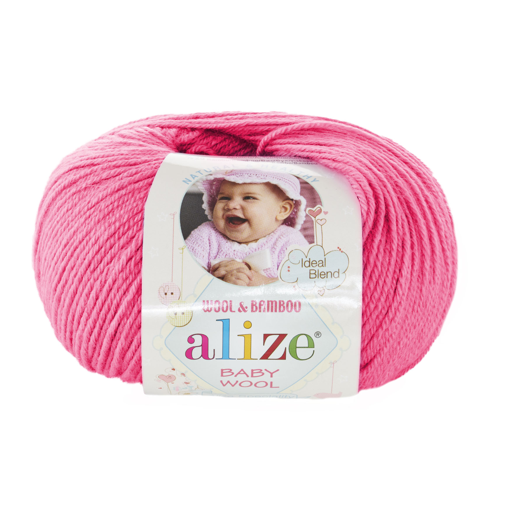 ALIZE Baby Wool - 175 m / 50 g 2. barva: cyklámenová, 4. číslo barvy: 33