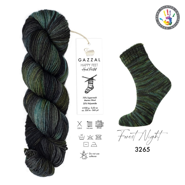 GAZZAL Happy Feet - 330 m / 100 g 4. číslo barvy: 3265