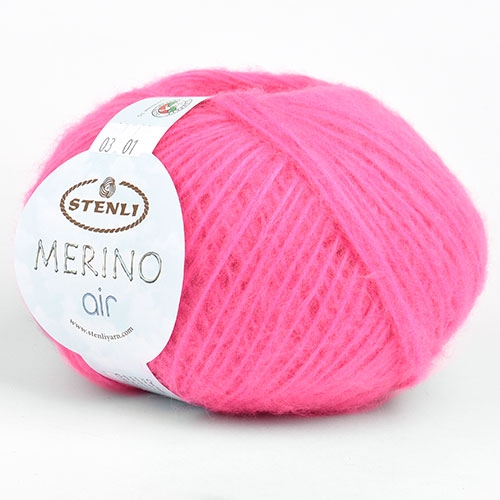 STENLI Merino Air - 220 m / 50 g 2. barva: růžová neonová, 4. číslo barvy: 03