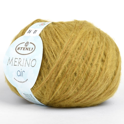 STENLI Merino Air - 220 m / 50 g 2. barva: okrová, 4. číslo barvy: 06