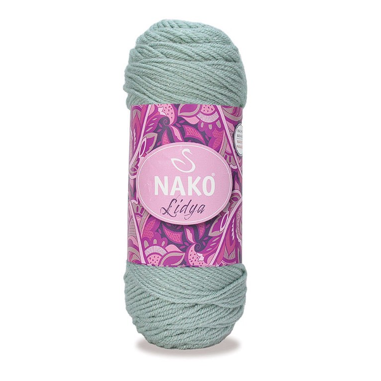 NAKO Lidya - 200 m / 100 g 2. barva: mátová, 4. číslo barvy: 98394