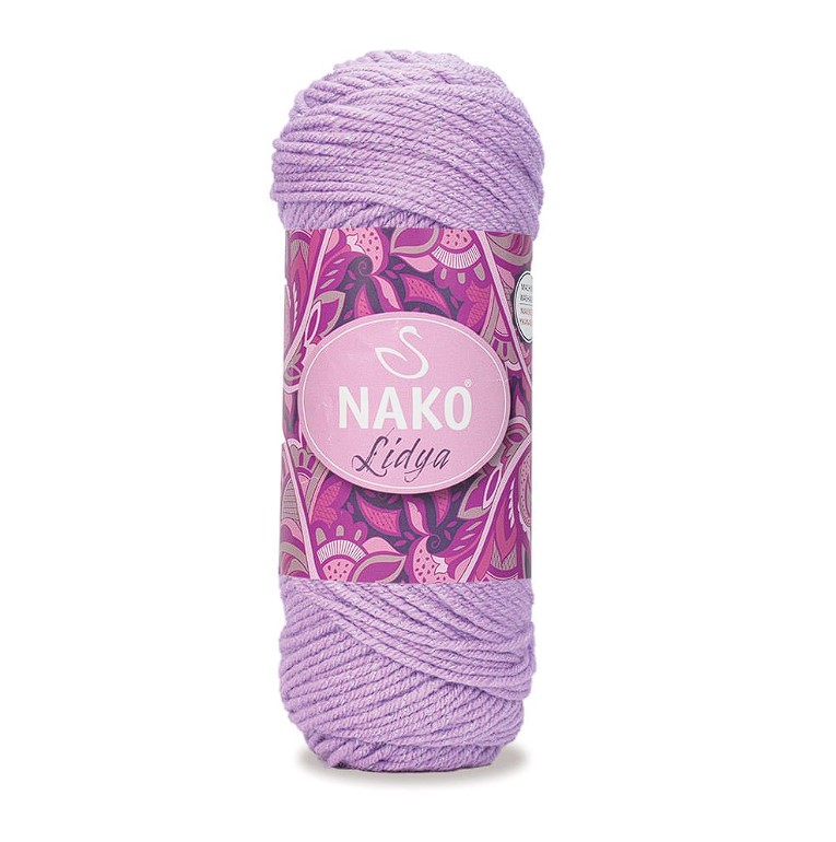 NAKO Lidya - 200 m / 100 g 2. barva: levandulová, 4. číslo barvy: 98303