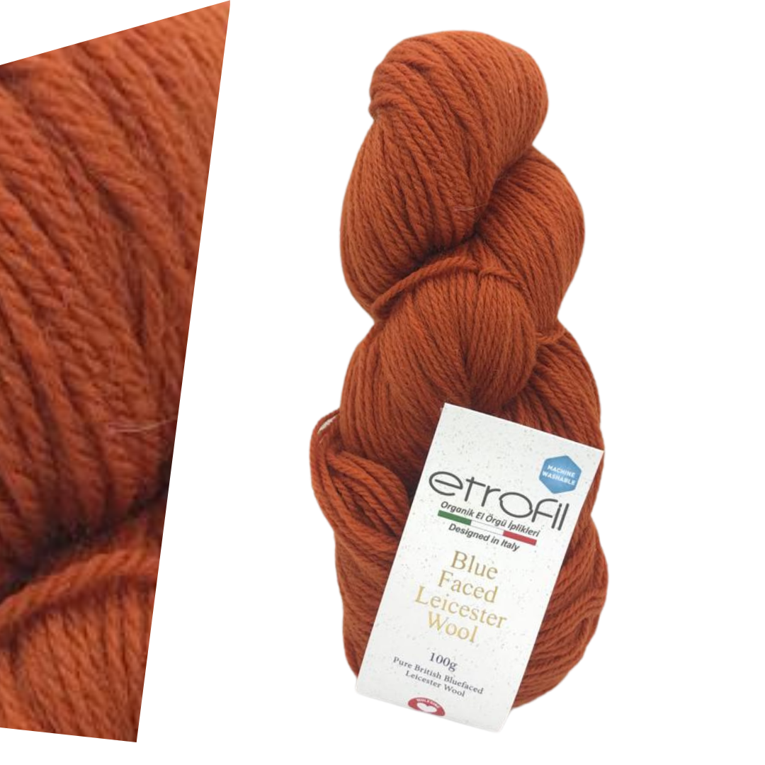 ETROFIL Blue Faced Leicester Wool - 240 m / 100 g 2. barva: měděná, 4. číslo barvy: 72132