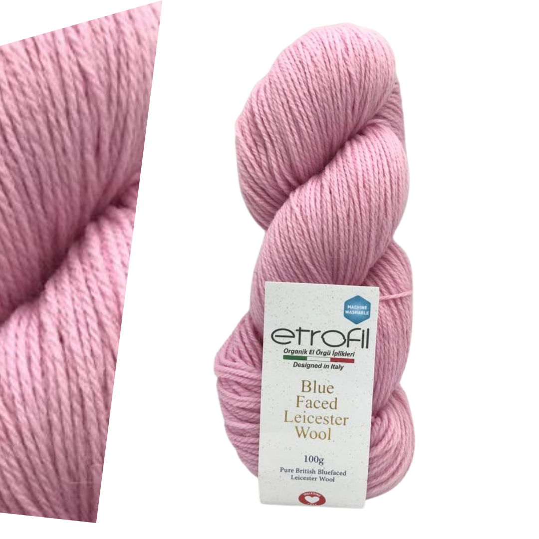 ETROFIL Blue Faced Leicester Wool - 240 m / 100 g 2. barva: růžová, 4. číslo barvy: 73227