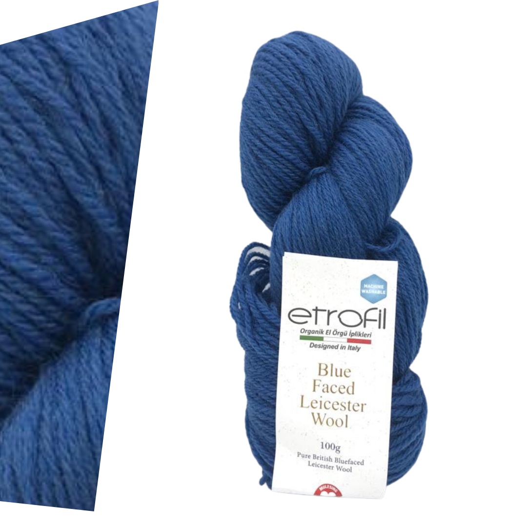 ETROFIL Blue Faced Leicester Wool - 240 m / 100 g 2. barva: námořnická, 4. číslo barvy: 75179