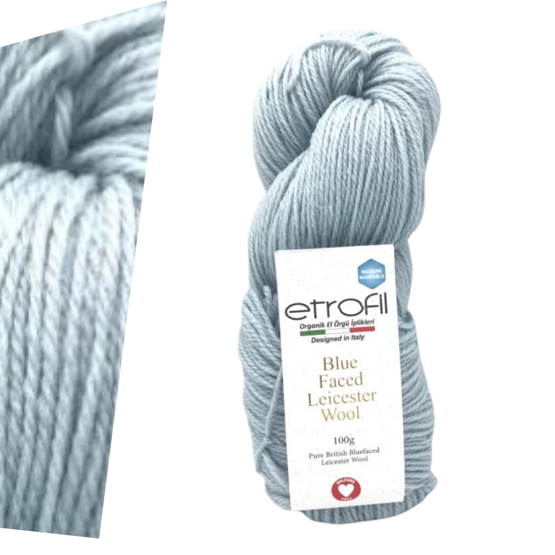 ETROFIL Blue Faced Leicester Wool - 240 m / 100 g 2. barva: ledově modrá, 4. číslo barvy: 75180