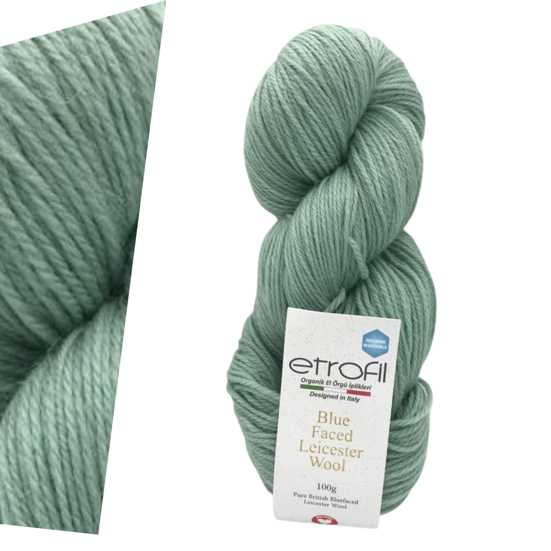 ETROFIL Blue Faced Leicester Wool - 240 m / 100 g 2. barva: jadeitová, 4. číslo barvy: 79080