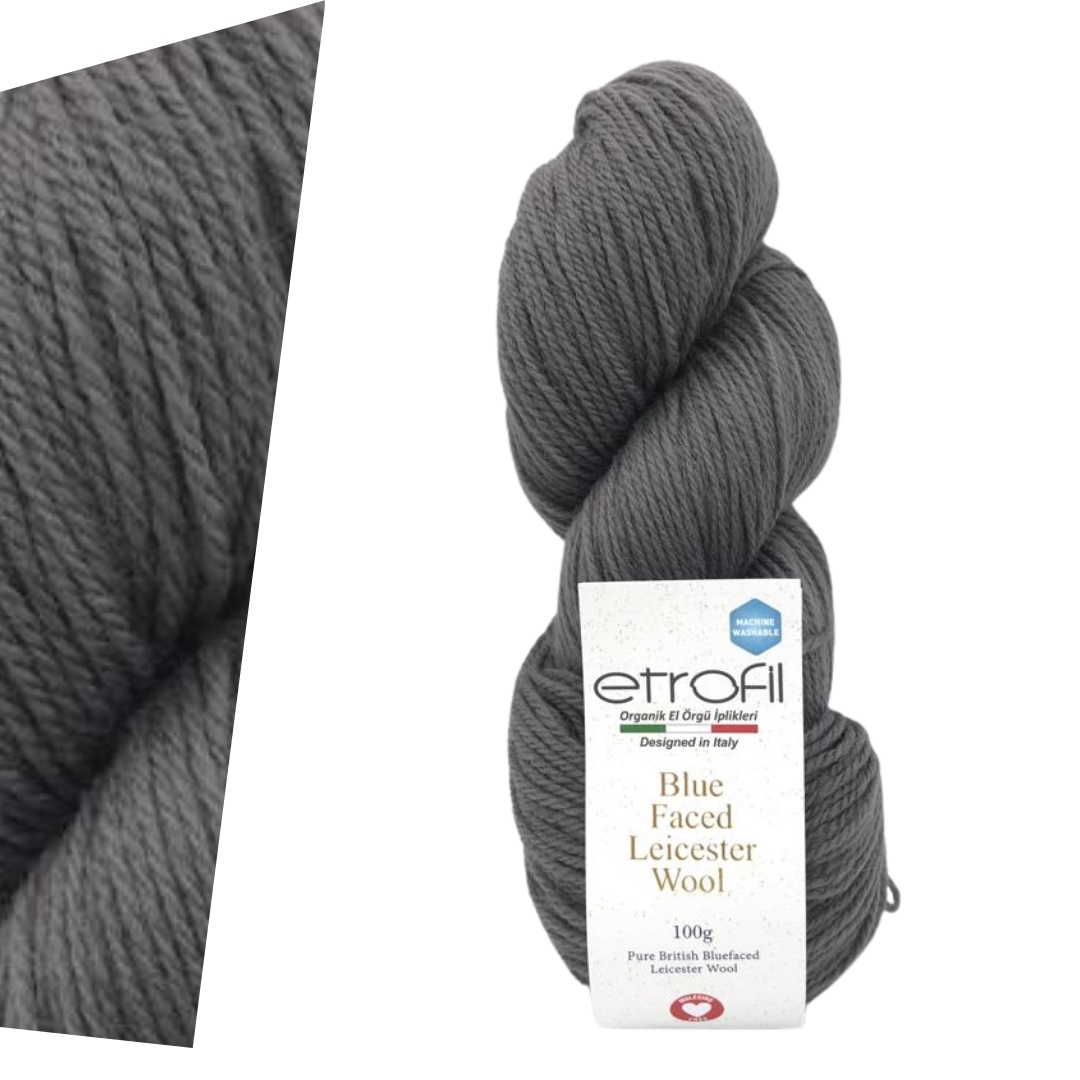 ETROFIL Blue Faced Leicester Wool - 240 m / 100 g 2. barva: břidlicová, 4. číslo barvy: 79082