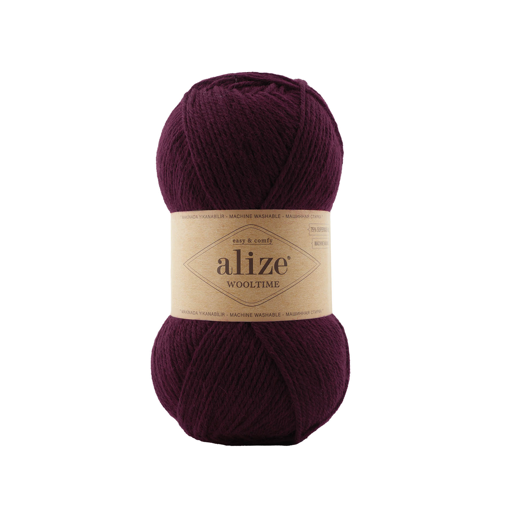 ALIZE Wooltime - 200 m / 100 g 2. barva: bordó, 4. číslo barvy: 578