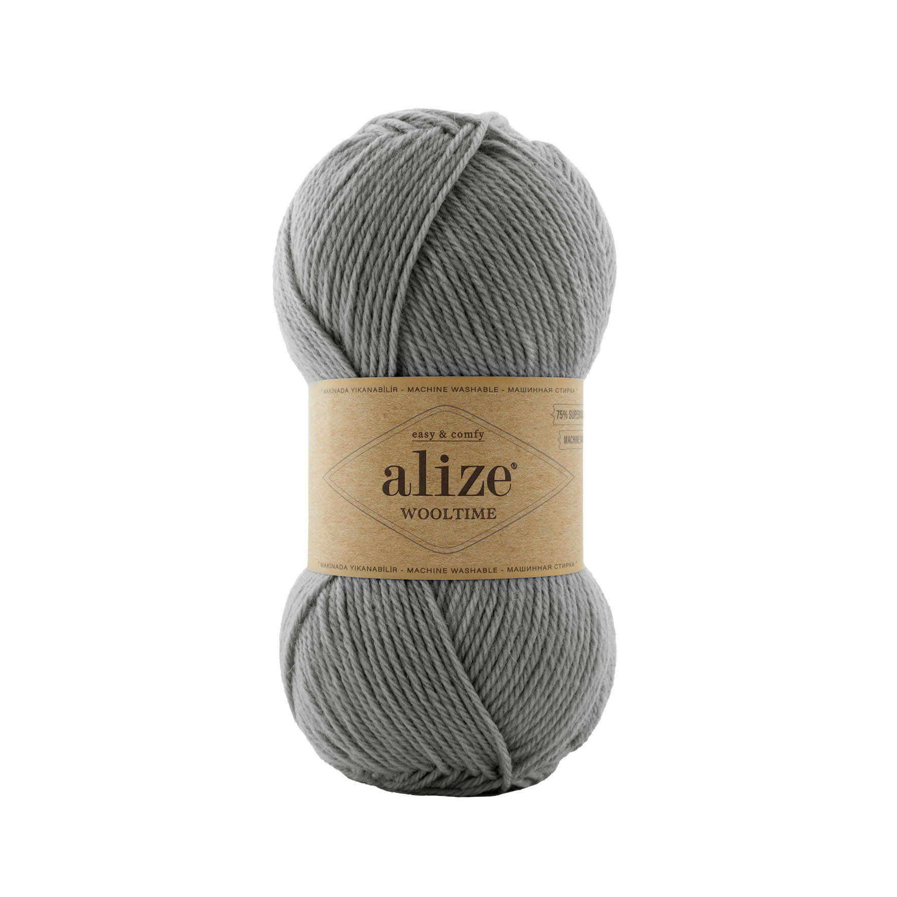 ALIZE Wooltime - 200 m / 100 g 2. barva: šedá, 4. číslo barvy: 21